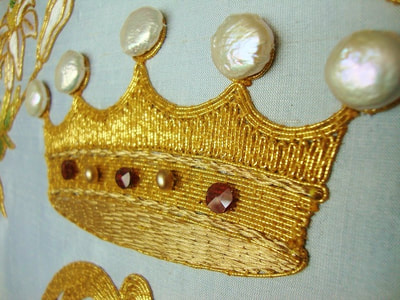 Pearl and garnets of Marian crown