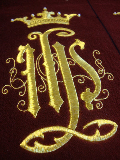 IHS embroidery detail