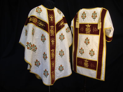 AW Pugin chasuble and dalmatic