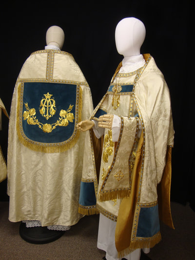 AM cope hood and dalmatic of Guadalupe set